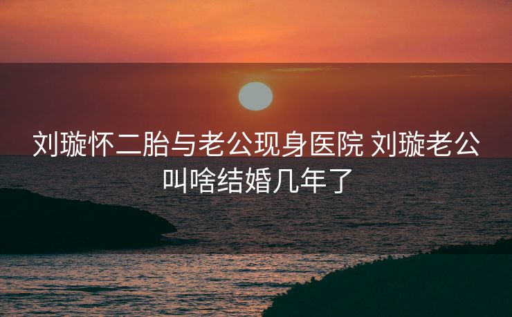 刘璇怀二胎与老公现身医院 刘璇老公叫啥结婚几年了