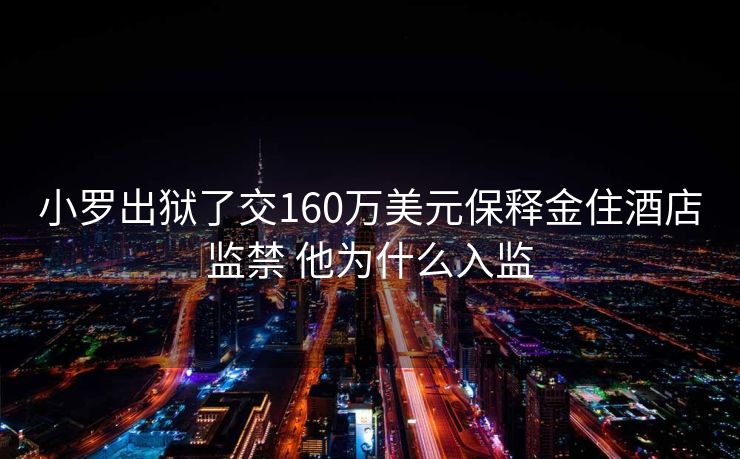 小罗出狱了交160万美元保释金住酒店监禁 他为什么入监