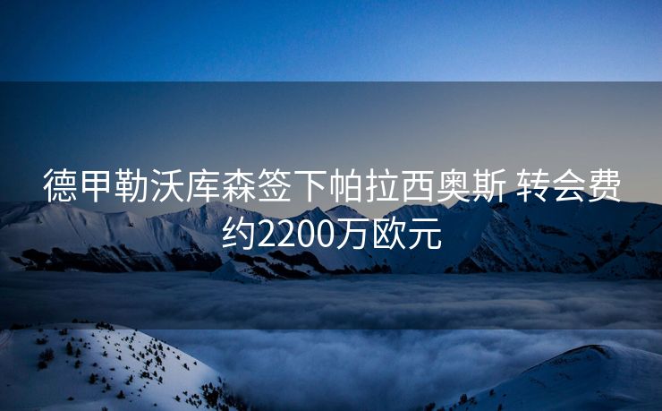 德甲勒沃库森签下帕拉西奥斯 转会费约2200万欧元