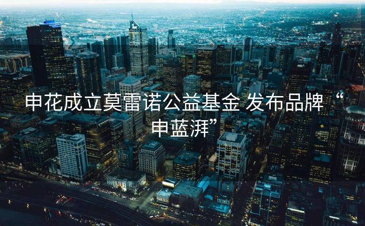 申花成立莫雷诺公益基金 发布品牌“申蓝湃”