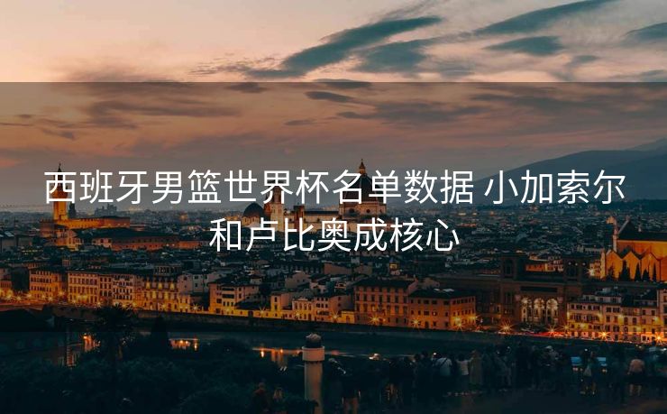 西班牙男篮世界杯名单数据 小加索尔和卢比奥成核心