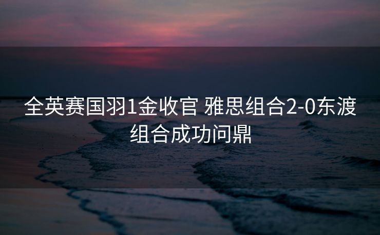 全英赛国羽1金收官 雅思组合2-0东渡组合成功问鼎
