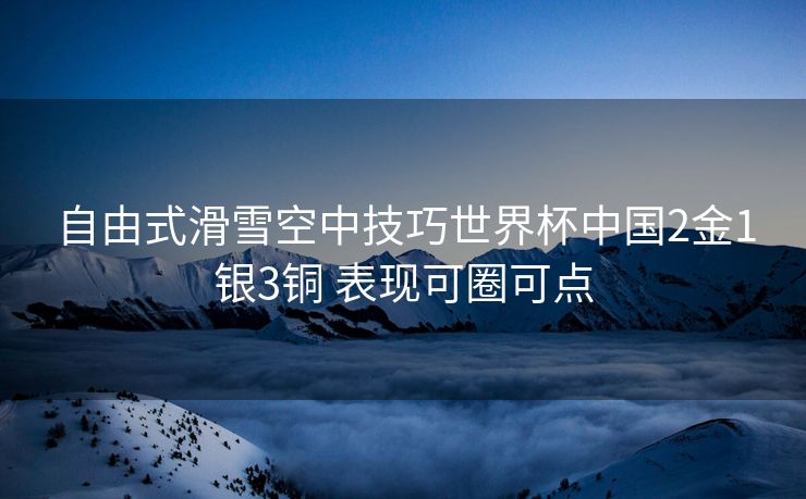 自由式滑雪空中技巧世界杯中国2金1银3铜 表现可圈可点