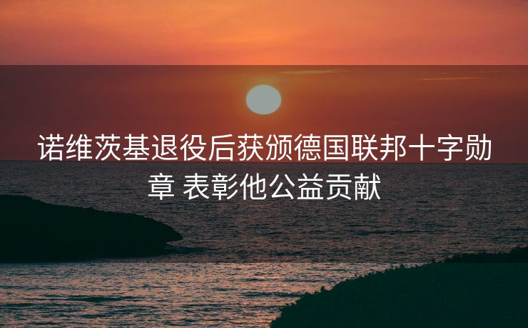 诺维茨基退役后获颁德国联邦十字勋章 表彰他公益贡献