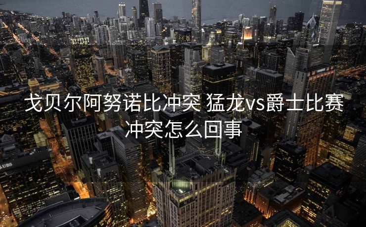 戈贝尔阿努诺比冲突 猛龙vs爵士比赛冲突怎么回事