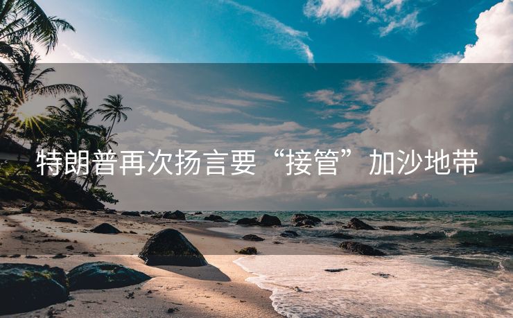 特朗普再次扬言要“接管”加沙地带