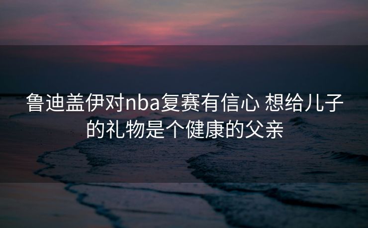 鲁迪盖伊对nba复赛有信心 想给儿子的礼物是个健康的父亲