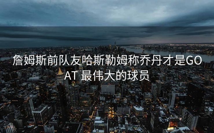 詹姆斯前队友哈斯勒姆称乔丹才是GOAT 最伟大的球员