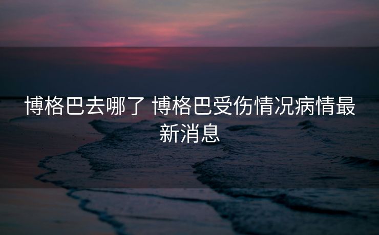 博格巴去哪了 博格巴受伤情况病情最新消息