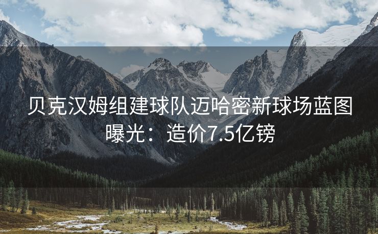 贝克汉姆组建球队迈哈密新球场蓝图曝光：造价7.5亿镑