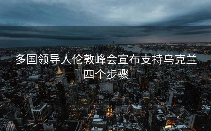 多国领导人伦敦峰会宣布支持乌克兰四个步骤