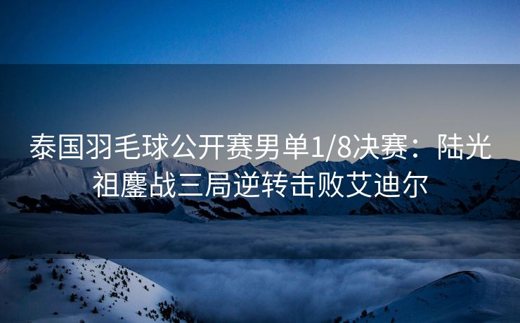 泰国羽毛球公开赛男单1/8决赛：陆光祖鏖战三局逆转击败艾迪尔
