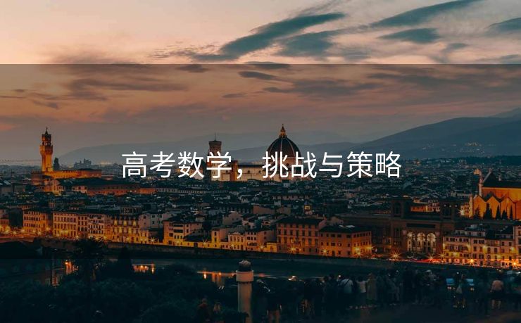 高考数学,挑战与策略 高考数学,挑战与策略
