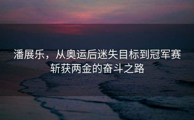 潘展乐，从奥运后迷失目标到冠军赛斩获两金的奋斗之路