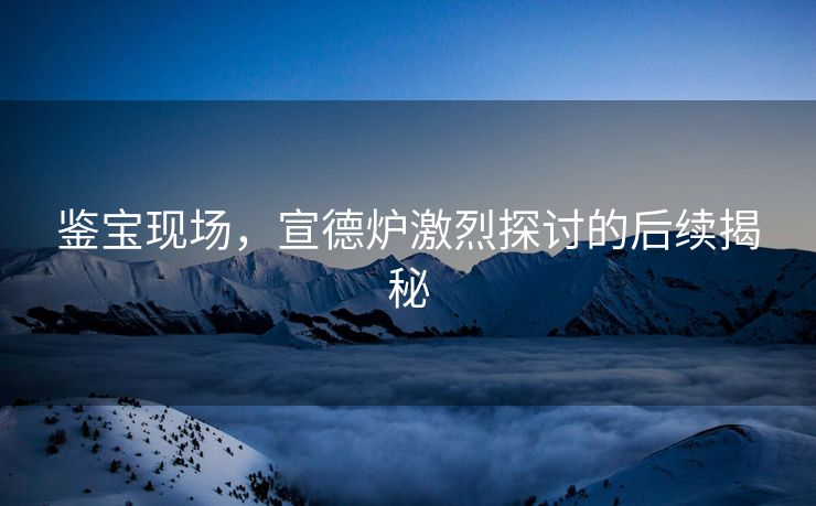 鉴宝现场，宣德炉激烈探讨的后续揭秘