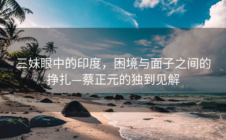 三妹眼中的印度，困境与面子之间的挣扎—蔡正元的独到见解