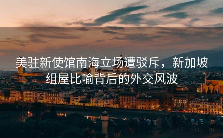 美驻新使馆南海立场遭驳斥，新加坡组屋比喻背后的外交风波