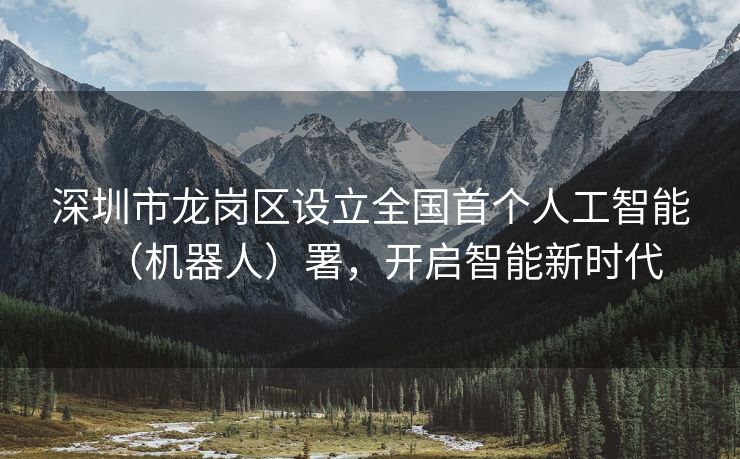 深圳市龙岗区设立全国首个人工智能（机器人）署，开启智能新时代