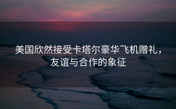 美国欣然接受卡塔尔豪华飞机赠礼，友谊与合作的象征