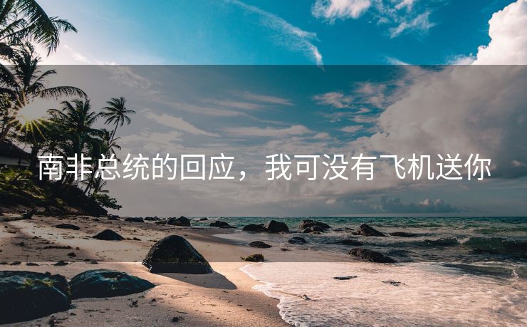 南非总统的回应，我可没有飞机送你