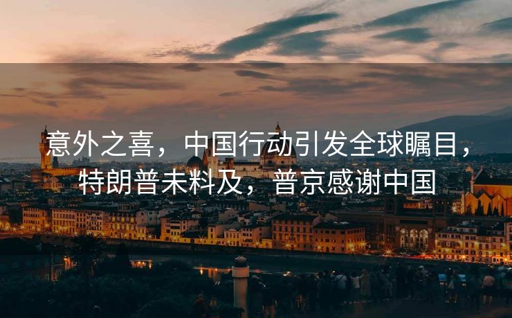 意外之喜，中国行动引发全球瞩目，特朗普未料及，普京感谢中国