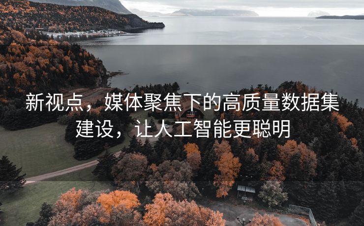 新视点，媒体聚焦下的高质量数据集建设，让人工智能更聪明