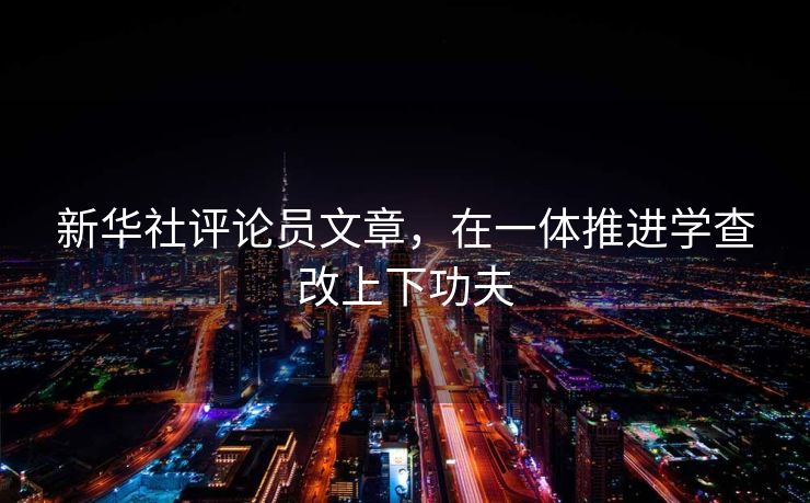 新华社评论员文章，在一体推进学查改上下功夫