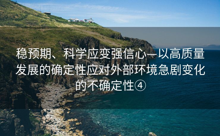 稳预期、科学应变强信心—以高质量发展的确定性应对外部环境急剧变化的不确定性④
