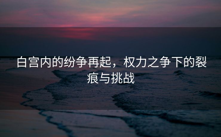 白宫内的纷争再起，权力之争下的裂痕与挑战