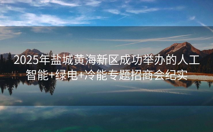 2025年盐城黄海新区成功举办的人工智能+绿电+冷能专题招商会纪实
