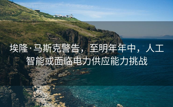 埃隆·马斯克警告，至明年年中，人工智能或面临电力供应能力挑战