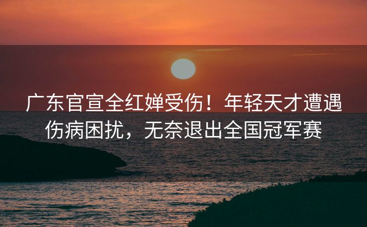 广东官宣全红婵受伤！年轻天才遭遇伤病困扰，无奈退出全国冠军赛