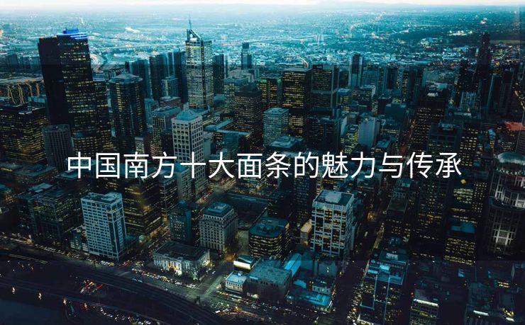 中国南方十大面条的魅力与传承