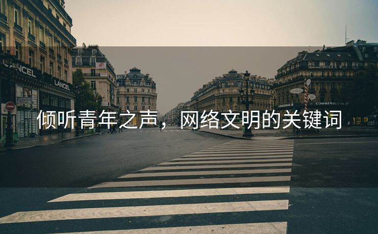 倾听青年之声，网络文明的关键词