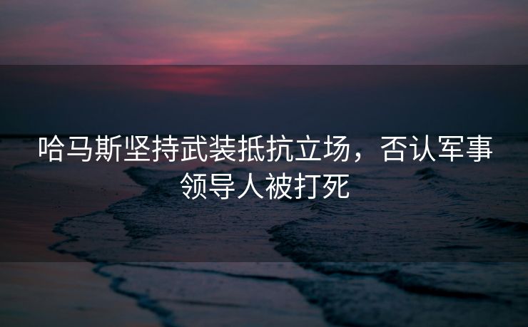 哈马斯坚持武装抵抗立场，否认军事领导人被打死