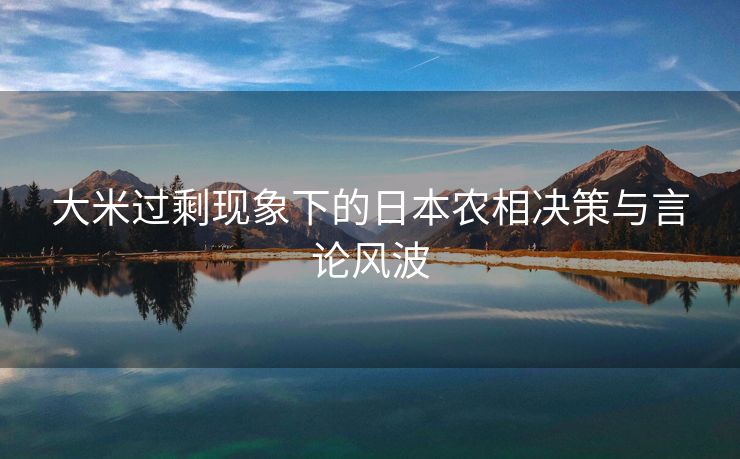 大米过剩现象下的日本农相决策与言论风波