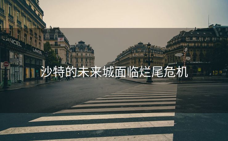 沙特的未来城面临烂尾危机