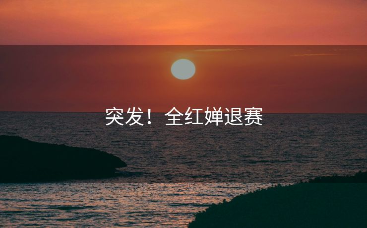 突发！全红婵退赛