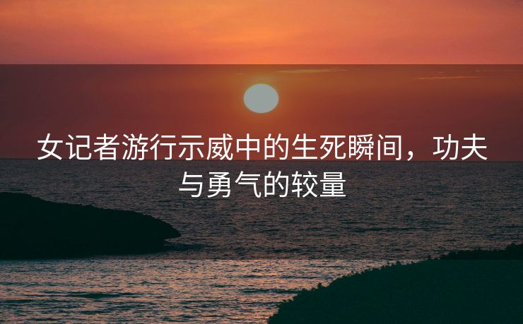 女记者游行示威中的生死瞬间，功夫与勇气的较量