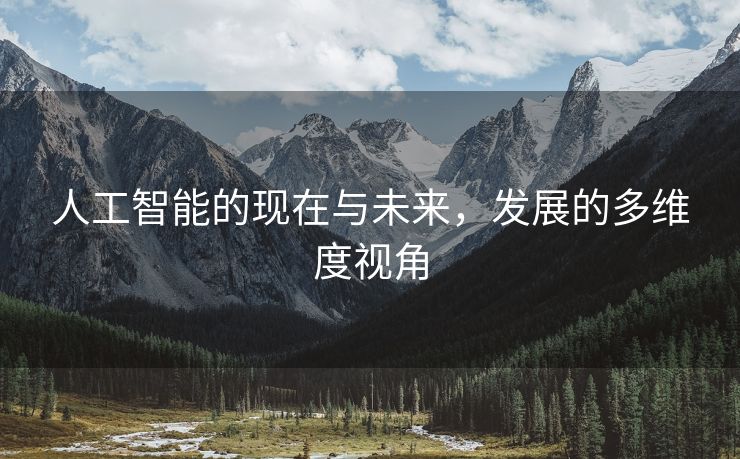 人工智能的现在与未来，发展的多维度视角