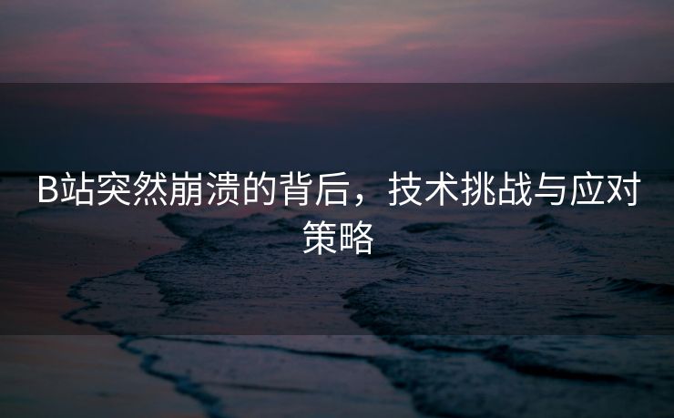B站突然崩溃的背后，技术挑战与应对策略
