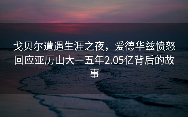 戈贝尔遭遇生涯之夜，爱德华兹愤怒回应亚历山大—五年2.05亿背后的故事