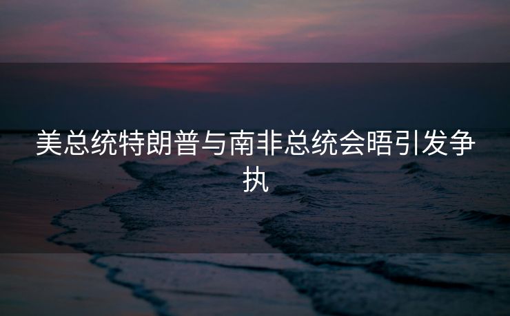 美总统特朗普与南非总统会晤引发争执