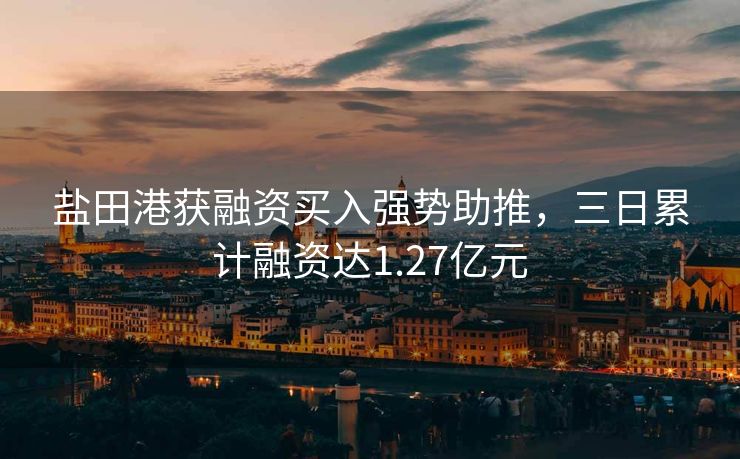 盐田港获融资买入强势助推，三日累计融资达1.27亿元