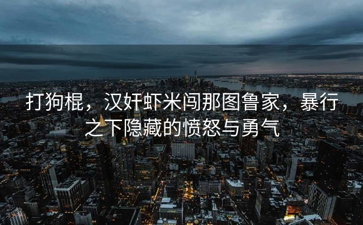 打狗棍，汉奸虾米闯那图鲁家，暴行之下隐藏的愤怒与勇气