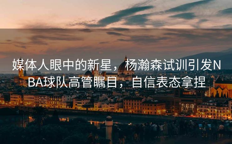 媒体人眼中的新星，杨瀚森试训引发NBA球队高管瞩目，自信表态拿捏