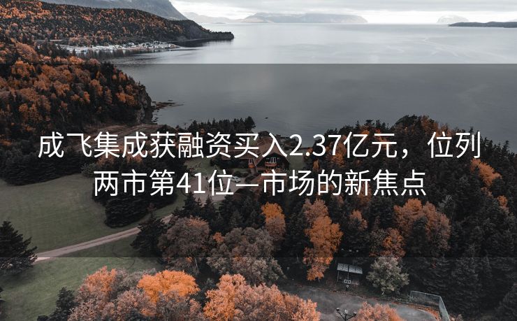 成飞集成获融资买入2.37亿元，位列两市第41位—市场的新焦点