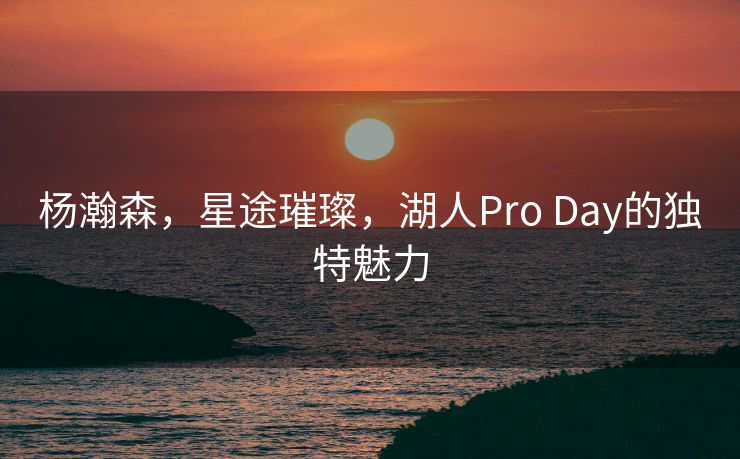杨瀚森，星途璀璨，湖人Pro Day的独特魅力