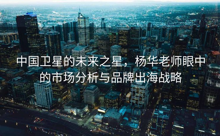 中国卫星的未来之星，杨华老师眼中的市场分析与品牌出海战略
