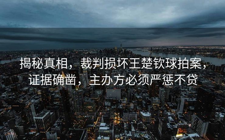 揭秘真相，裁判损坏王楚钦球拍案，证据确凿，主办方必须严惩不贷